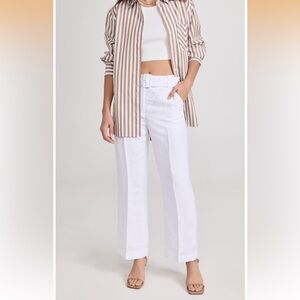 Club Monaco Woman’s Belted Linen Trousers